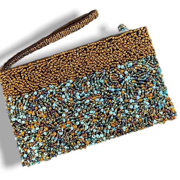 Beautiful beaded bridal shoppe event purse bag pochette - Picture 2 of 10